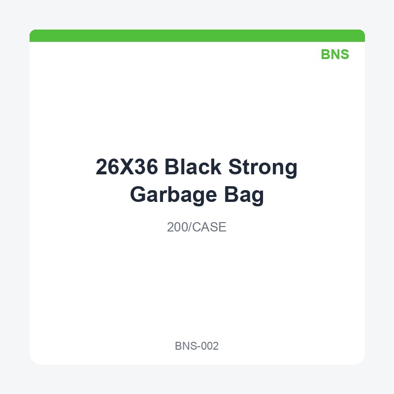 26X36 Black Strong Garbage Bag
