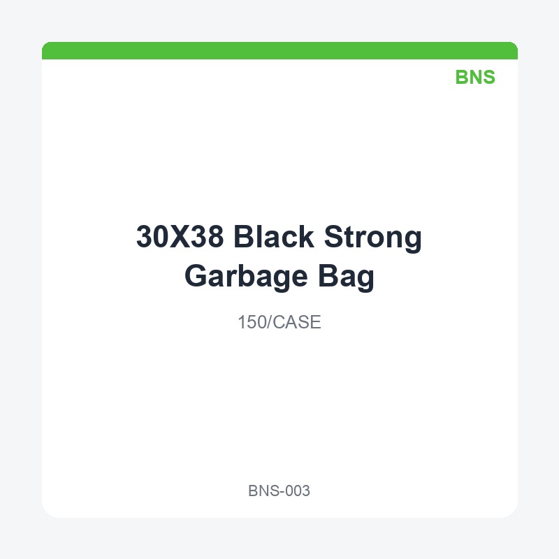 30X38 Black Strong Garbage Bag